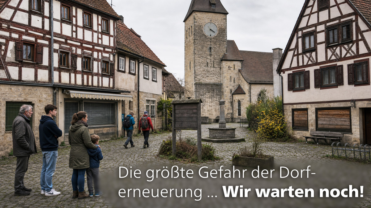 Die größte Gefahr der Dorferneuerung: Wir warten noch