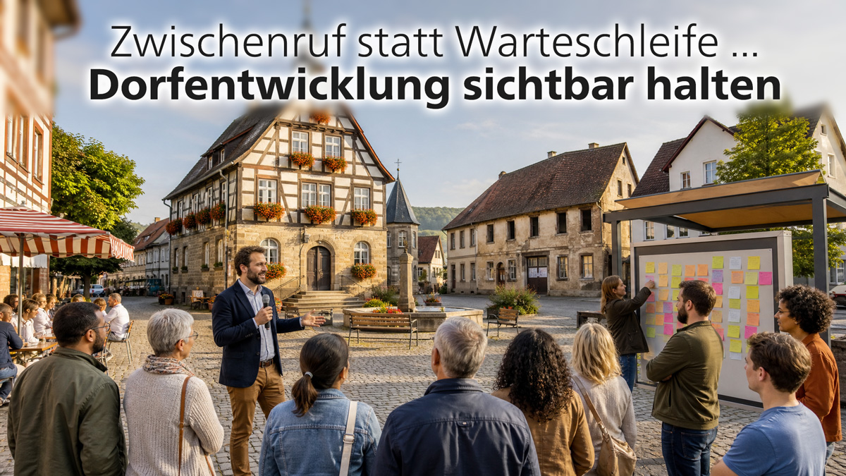 Zwischenruf statt Warteschleife: Dorfentwicklung sichtbar halten
