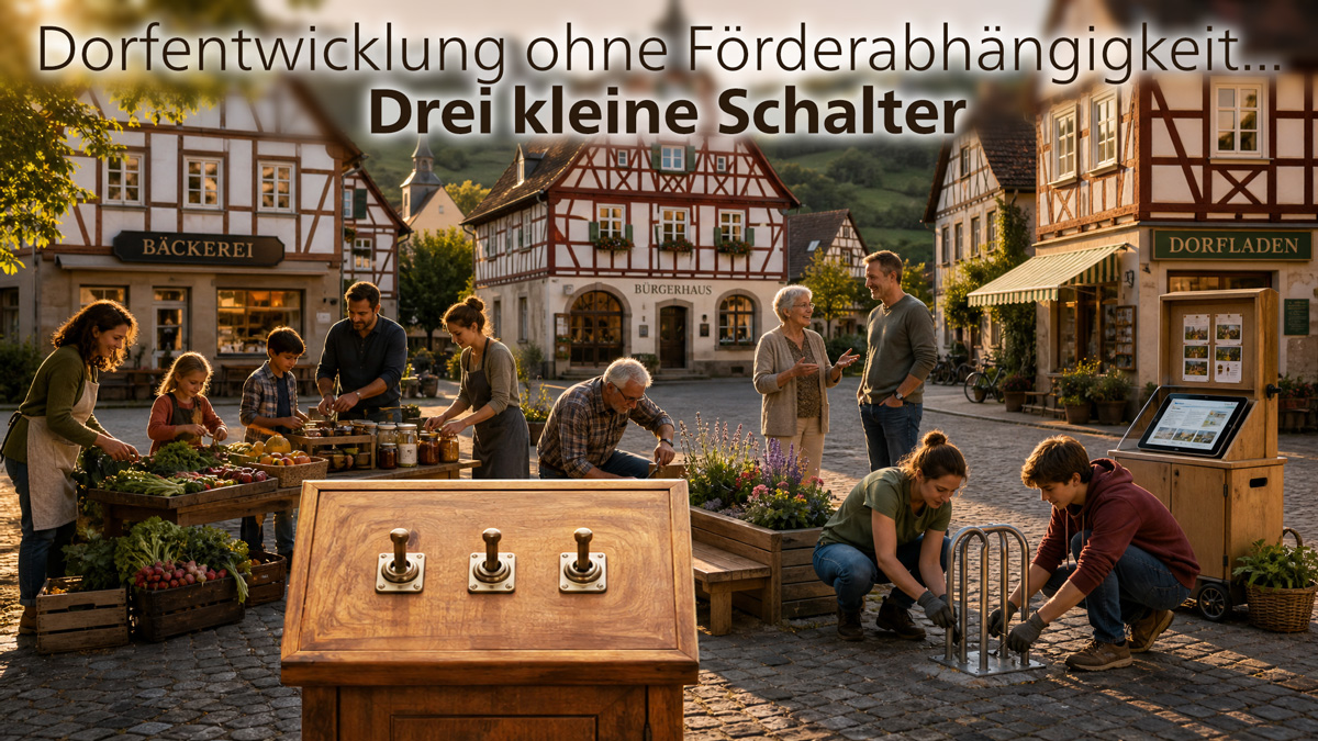 Dorfentwicklung ohne Förderabhängigkeit: Drei kleine Schalter