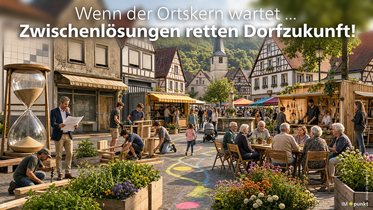 Wenn der Ortskern wartet: Zwischenlösungen retten Dorfzukunft