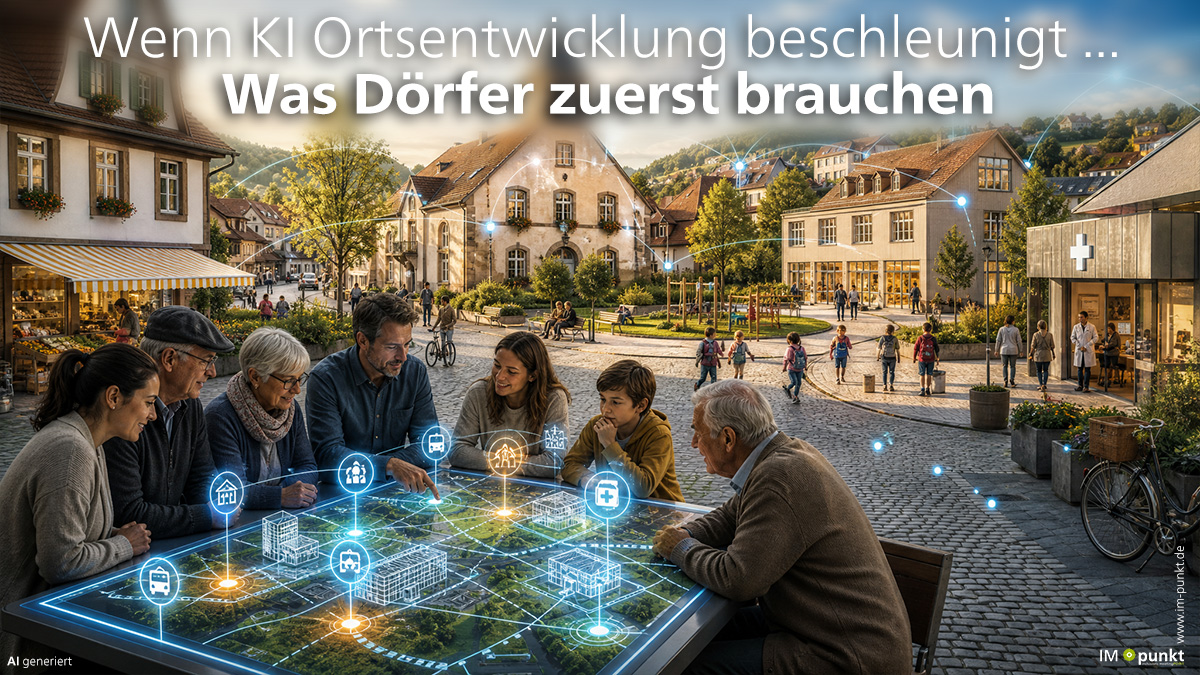 Wenn KI Ortsentwicklung beschleunigt: Was Dörfer zuerst brauchen