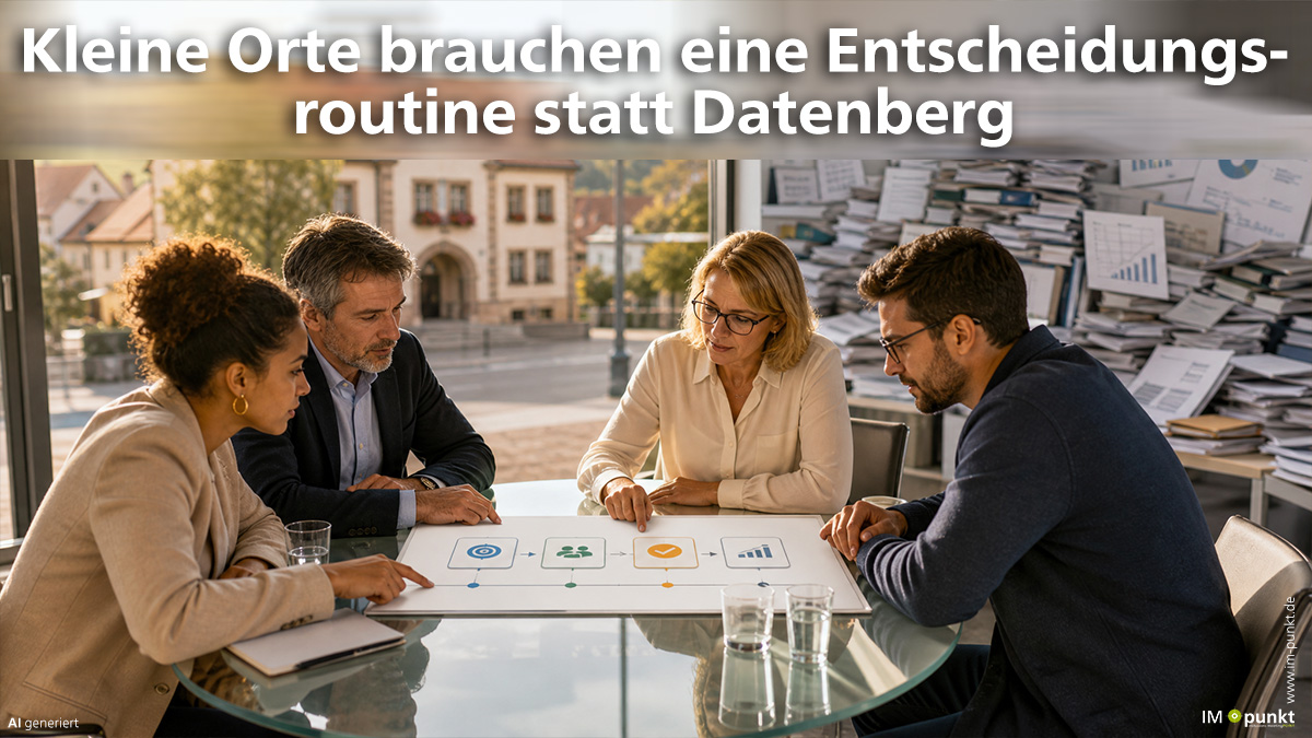 Kleine Orte brauchen eine Entscheidungsroutine statt Datenberg