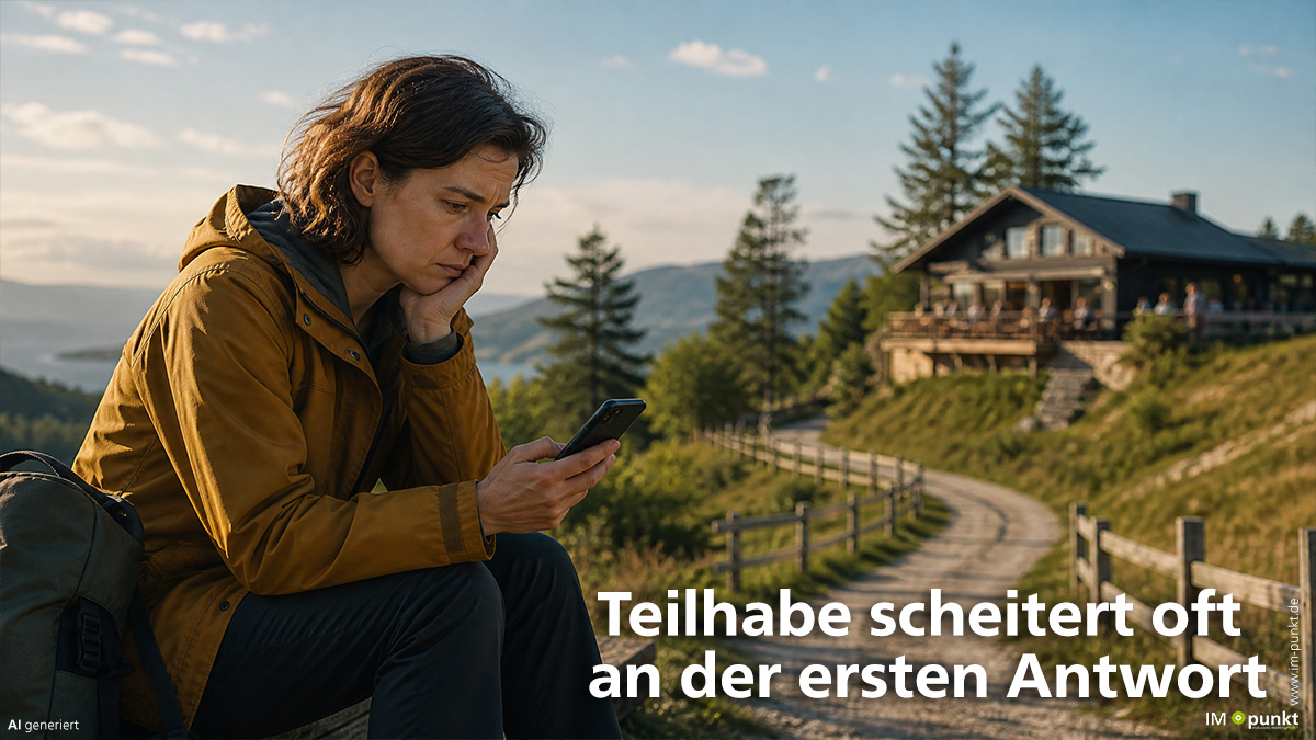 Teilhabe scheitert oft an der ersten Antwort