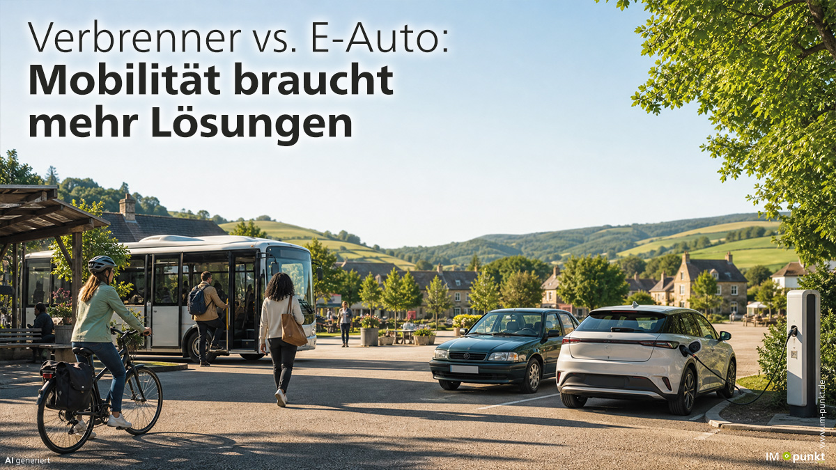 Verbrenner vs. E-Auto: Mobilität braucht mehr Lösungen